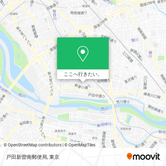 戸田新曽南郵便局地図
