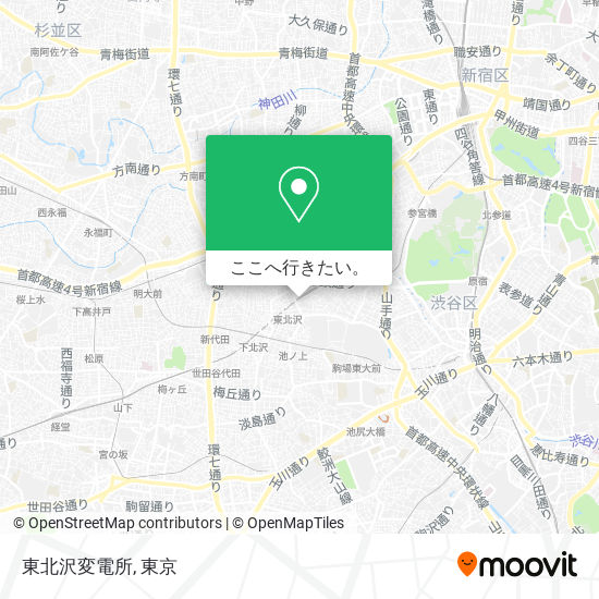 東北沢変電所地図