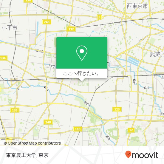 東京農工大学地図