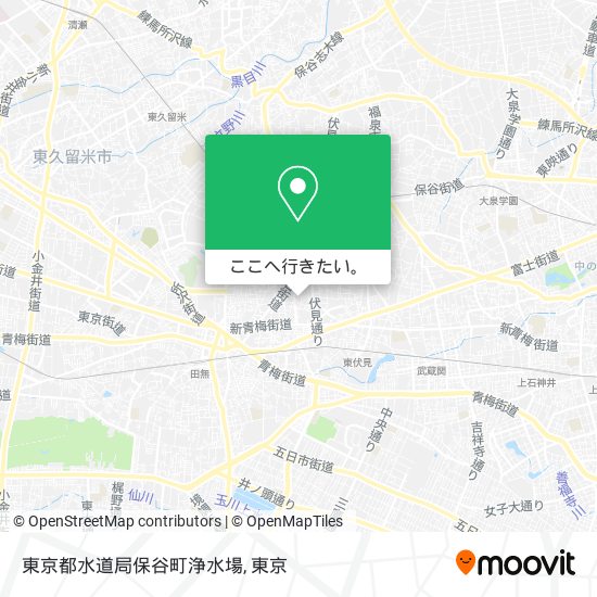 東京都水道局保谷町浄水場地図