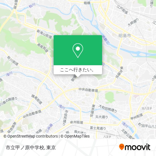 市立甲ノ原中学校地図