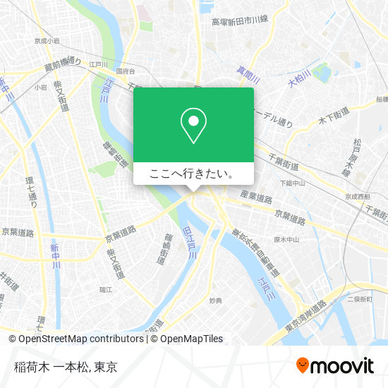 稲荷木 一本松地図