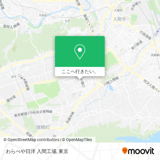 わらべや日洋 入間工場地図