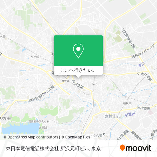 東日本電信電話株式会社 所沢元町ビル地図