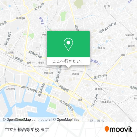 市立船橋高等学校地図