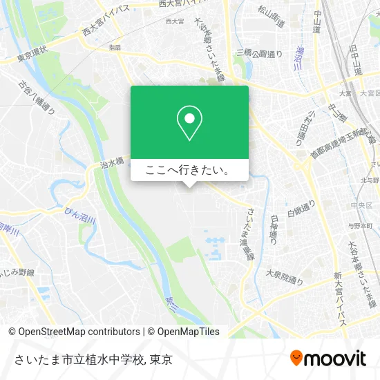 さいたま市立植水中学校地図