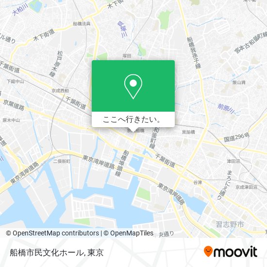 船橋市民文化ホール地図