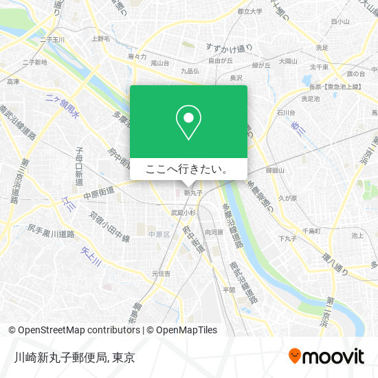 川崎新丸子郵便局地図
