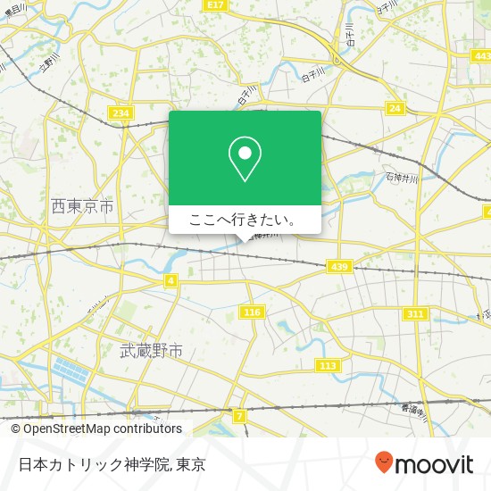 日本カトリック神学院地図