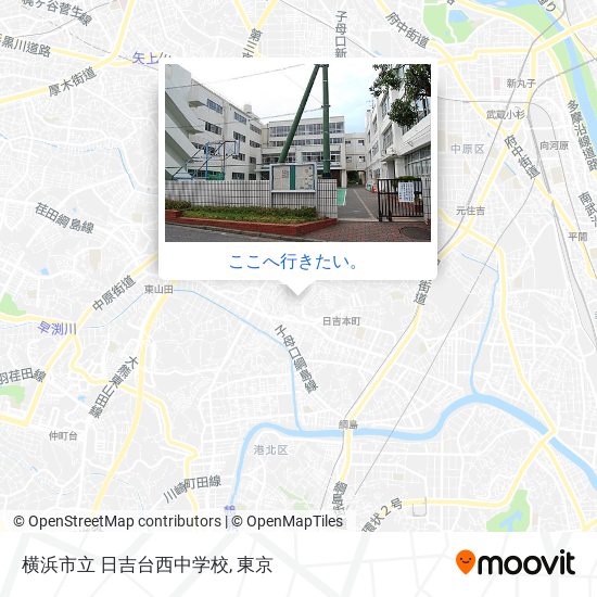 横浜市立 日吉台西中学校地図