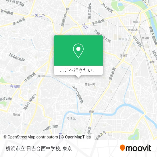 横浜市立 日吉台西中学校地図