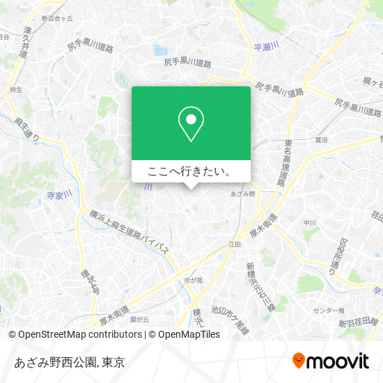 あざみ野西公園地図