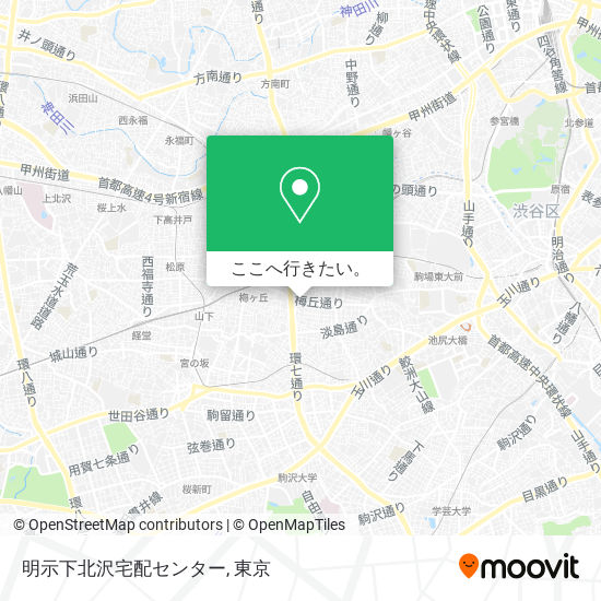 明示下北沢宅配センター地図