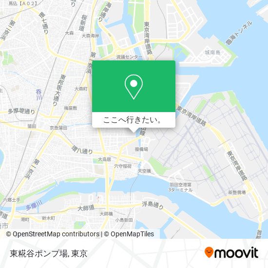 東糀谷ポンプ場地図