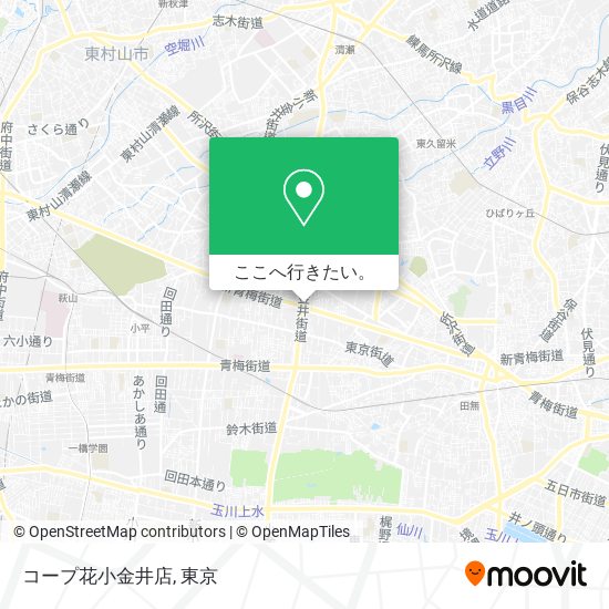 コープ花小金井店地図