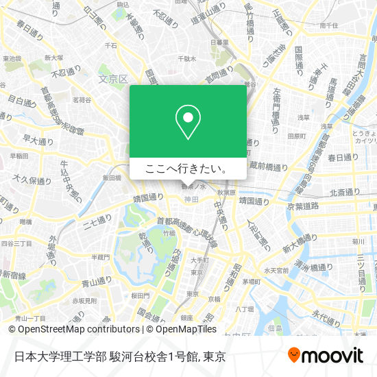 日本大学理工学部 駿河台校舎1号館地図