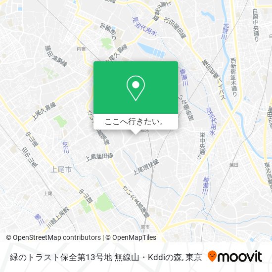 緑のトラスト保全第13号地 無線山・Kddiの森地図