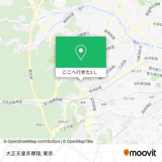 大正天皇多摩陵地図