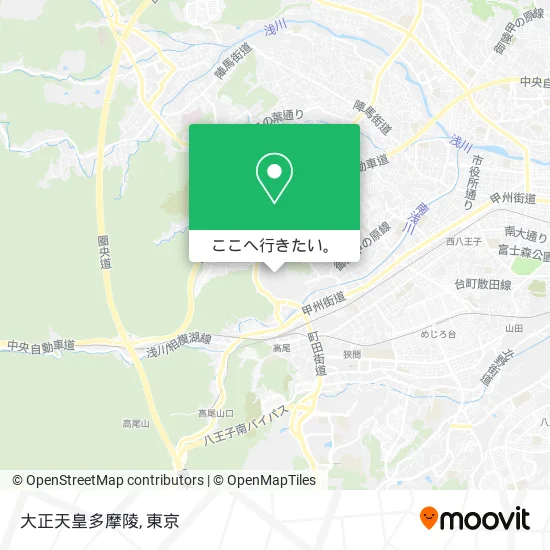 大正天皇多摩陵地図