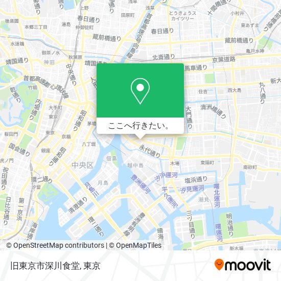 旧東京市深川食堂地図