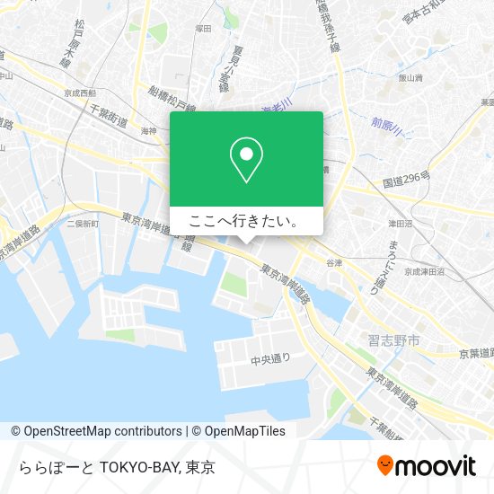 ららぽーと TOKYO-BAY地図
