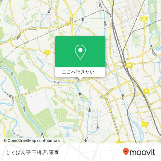 じゃぱん亭 三橋店地図