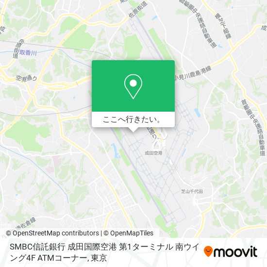 SMBC信託銀行 成田国際空港 第1ターミナル 南ウイング4F ATMコーナー地図
