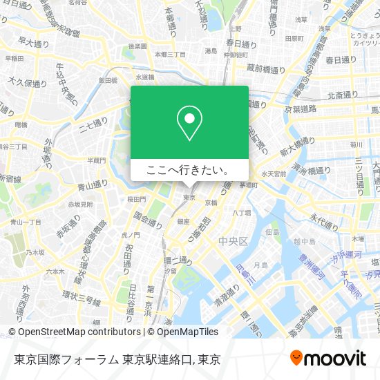 東京国際フォーラム 東京駅連絡口地図