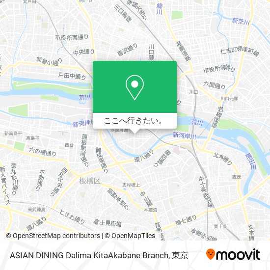 ASIAN DINING Dalima KitaAkabane Branch地図