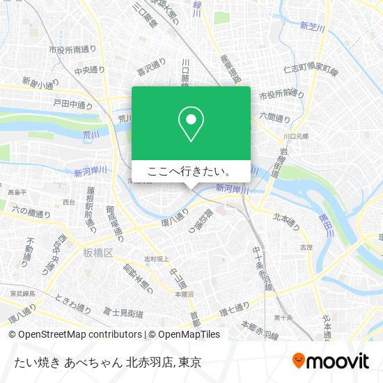 たい焼き あべちゃん 北赤羽店地図