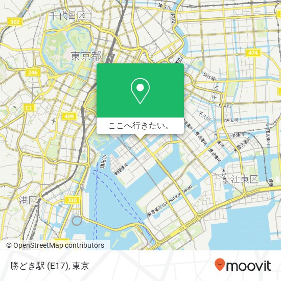 勝どき駅 (E17)地図