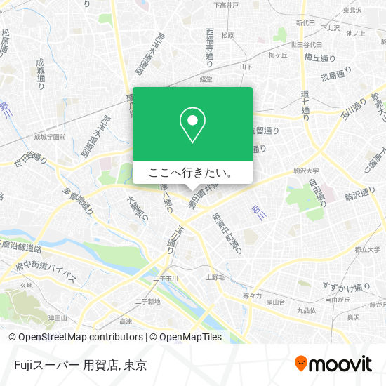 Fujiスーパー 用賀店地図