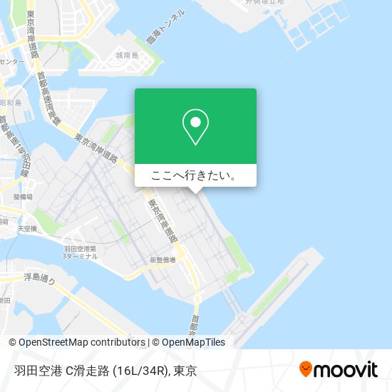 羽田空港 C滑走路 (16L/34R)地図