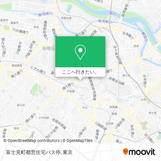富士見町都営住宅バス停地図