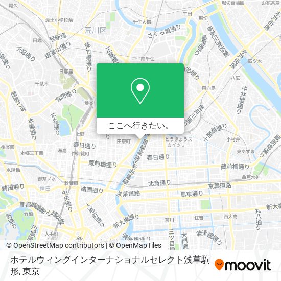 ホテルウィングインターナショナルセレクト浅草駒形地図