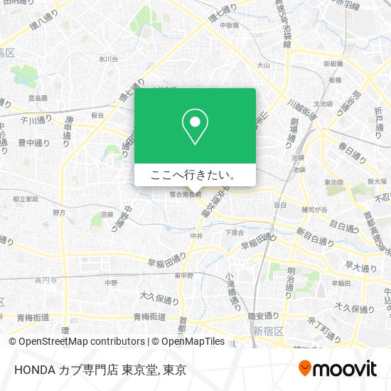 HONDA カブ専門店 東京堂地図
