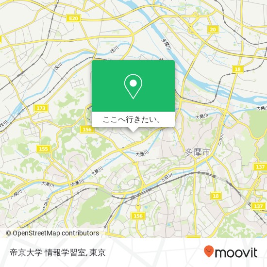 帝京大学 情報学習室地図