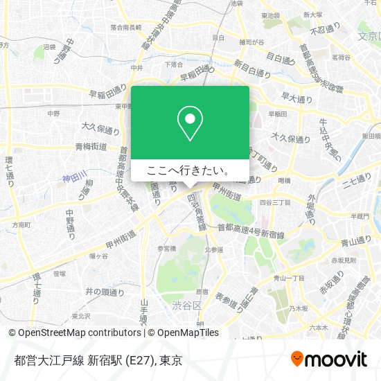 都営大江戸線 新宿駅 (E27)地図