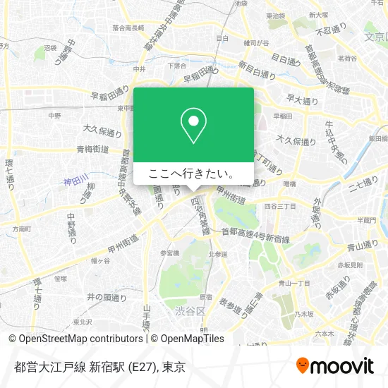 都営大江戸線 新宿駅 (E27)地図