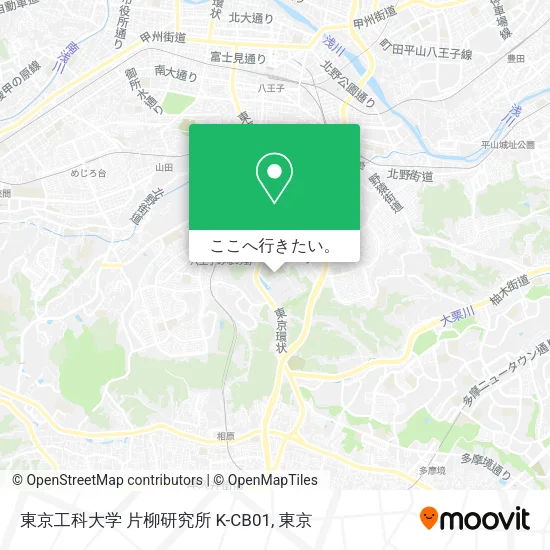 東京工科大学 片柳研究所 K-CB01地図