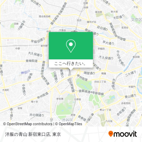 洋服の青山 新宿東口店地図