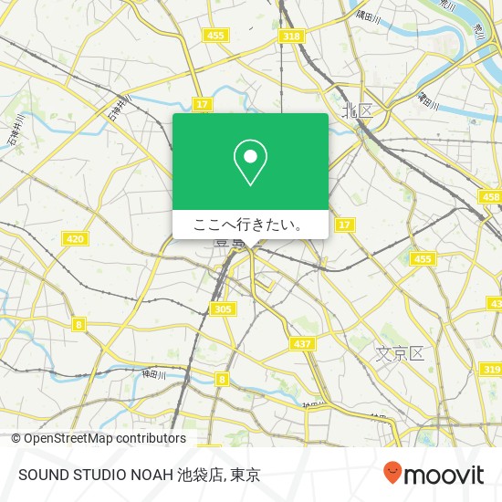 SOUND STUDIO NOAH 池袋店地図