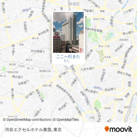 渋谷エクセルホテル東急地図