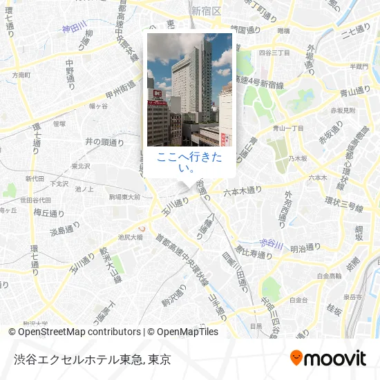 渋谷エクセルホテル東急地図