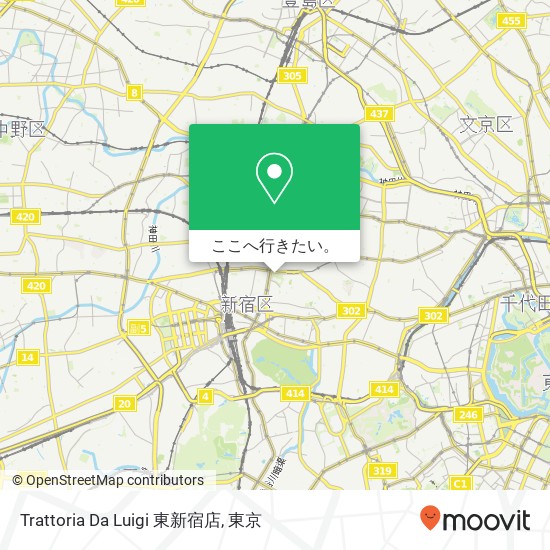 Trattoria Da Luigi 東新宿店地図