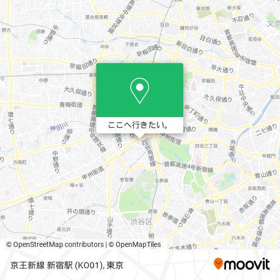 京王新線 新宿駅 (KO01)地図