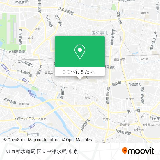 東京都水道局 国立中浄水所地図