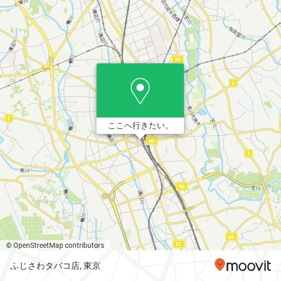 ふじさわタバコ店地図