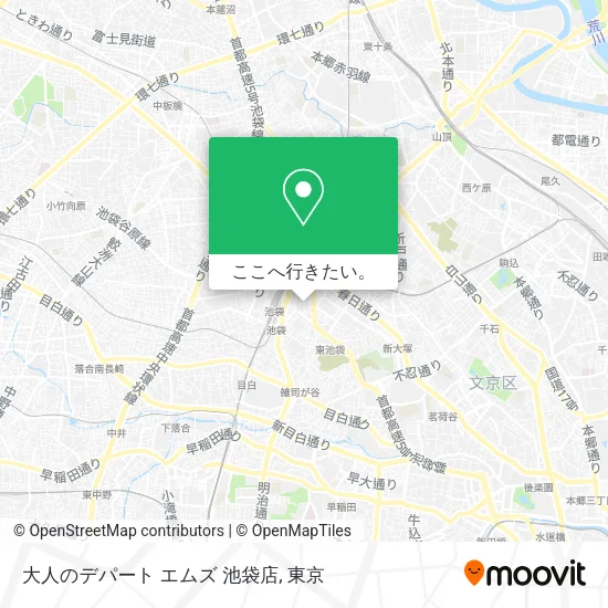 大人のデパート エムズ 池袋店地図
