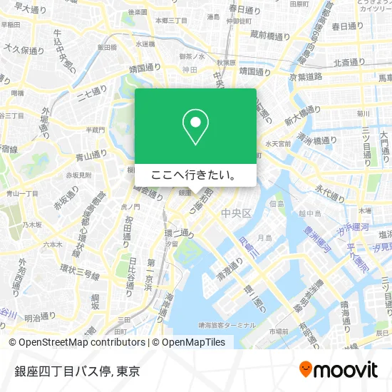 銀座四丁目バス停地図
